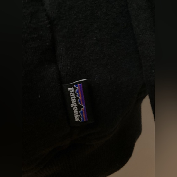 Patagonia Logo Uprisal Hoodie Recycled Sustainable Fabric Black Medium - Picture 9 of 11